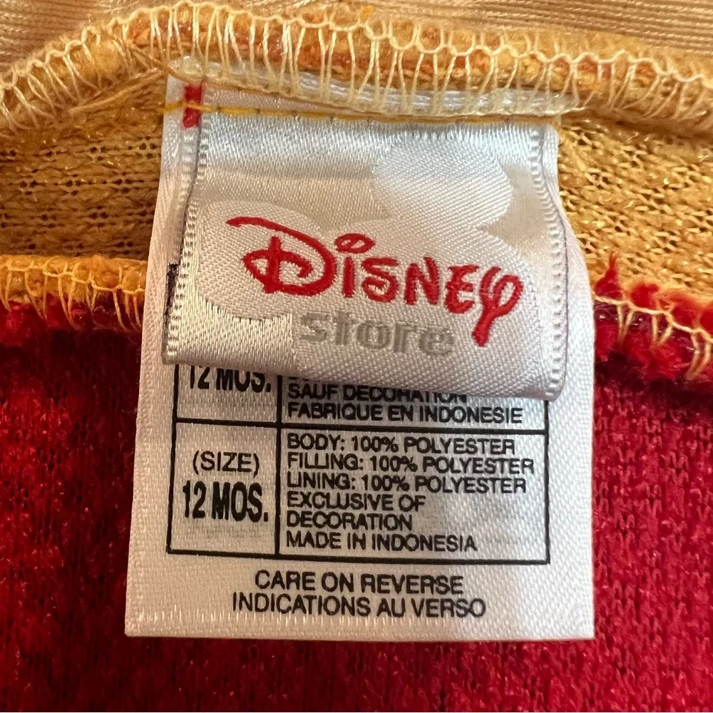 Disney Winnie the Pooh Plush Bear Costume in‎ Red and Tan. Size 12 Months. NWT. - Picture 2 of 12